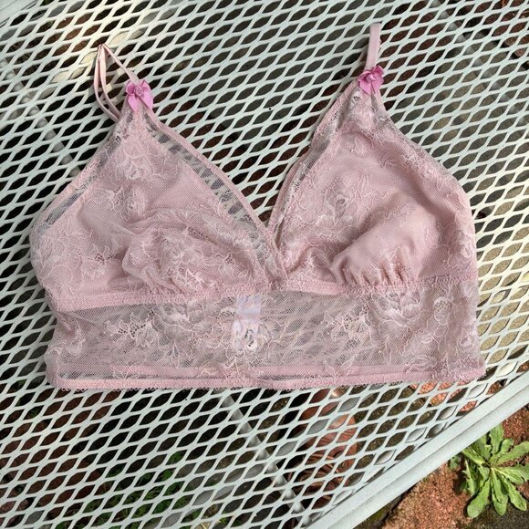 pink Parade longline bralette ~ size ~ L - Picture 1 of 2